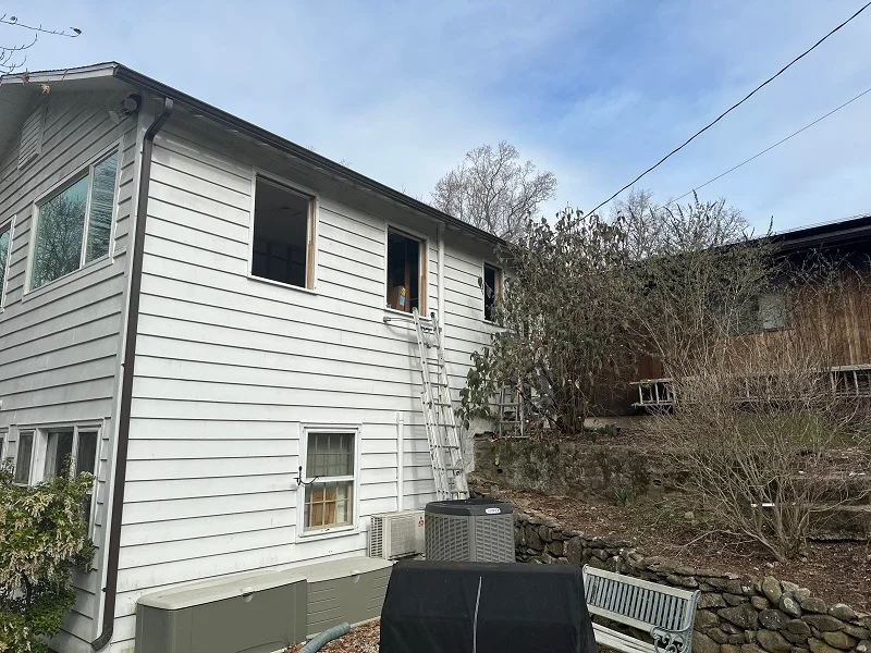 Double hung windows removed and ready for replacement